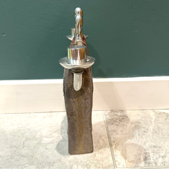 Stainless steel silver Candle Stick Holder Couple wedding candles GIFT Judaica - Picture 11 of 12